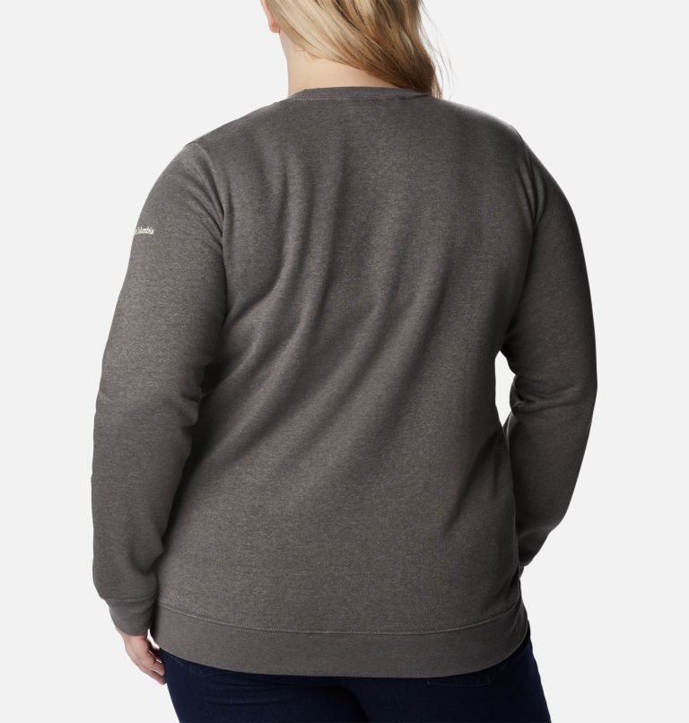 Women's Columbia Trek Graphic Crew Sweatshirts Dark Grey | Plus Size CA-NL6CA